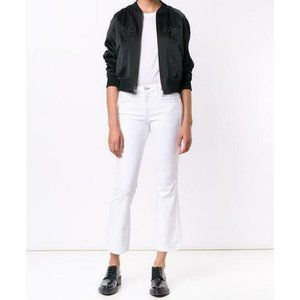 AMO Women's Jane Slim Fit Higher Rise Cropped Boot Jeans Sea Salt 31